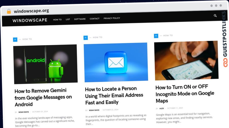 Publish Guest Post on windowscape.org