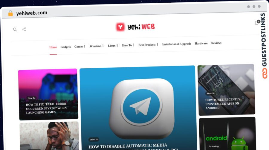 Publish Guest Post on yehiweb.com