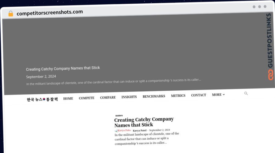 Publish Guest Post on competitorscreenshots.com
