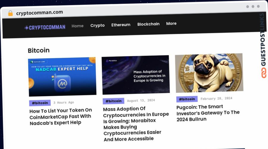 Publish Guest Post on cryptocomman.com