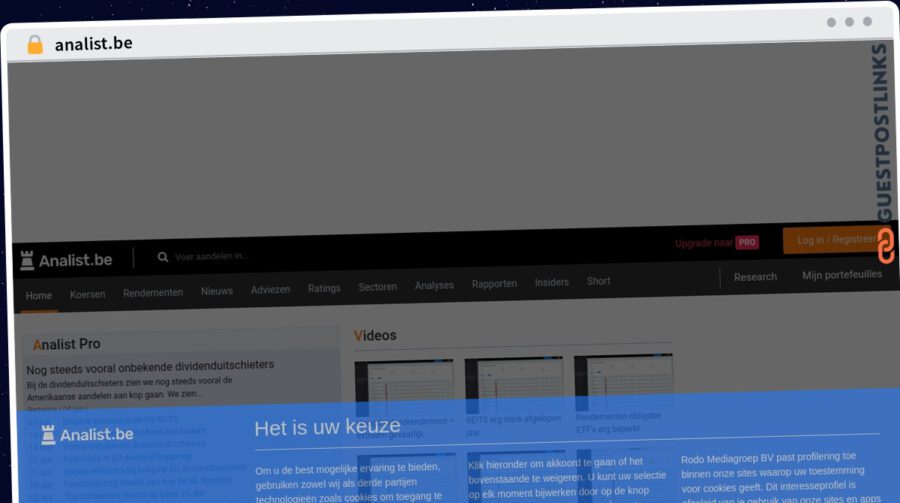 Publish Guest Post on analist.be