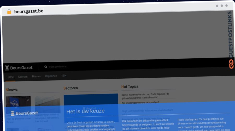 Publish Guest Post on beursgazet.be