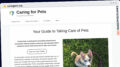 Publish Guest Post on caringpets.org