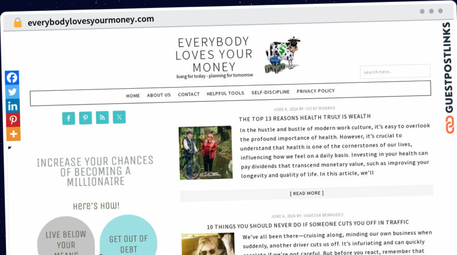 Publish Guest Post on everybodylovesyourmoney.com