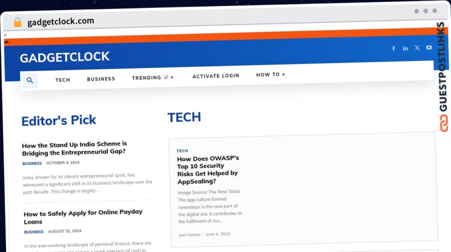Publish Guest Post on gadgetclock.com