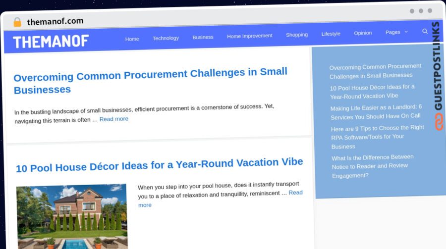 Publish Guest Post on themanof.com