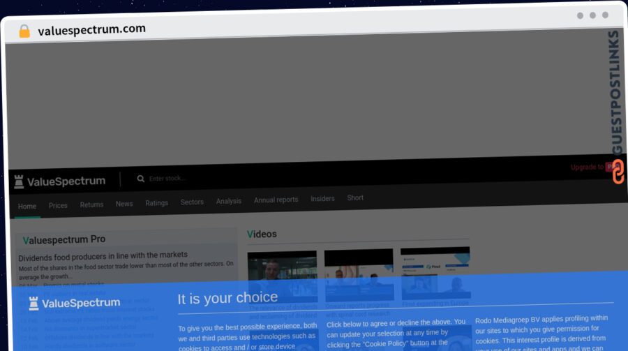 Publish Guest Post on valuespectrum.com