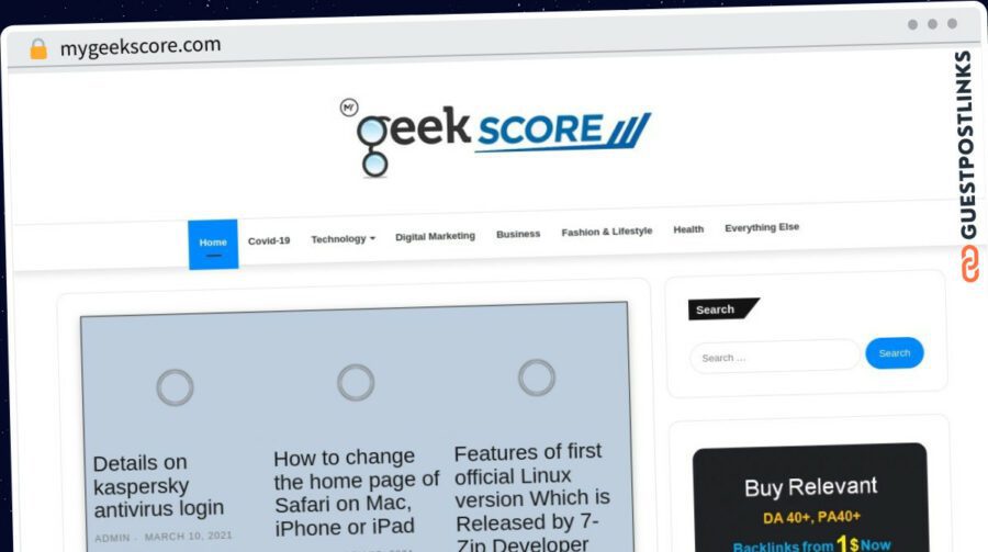 Publish Guest Post on mygeekscore.com