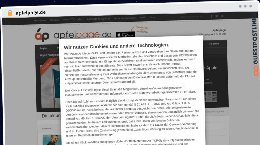 Publish Guest Post on apfelpage.de