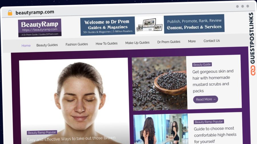 Publish Guest Post on beautyramp.com