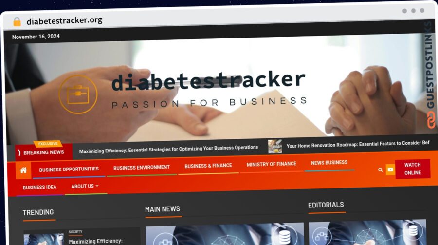 Publish Guest Post on diabetestracker.org