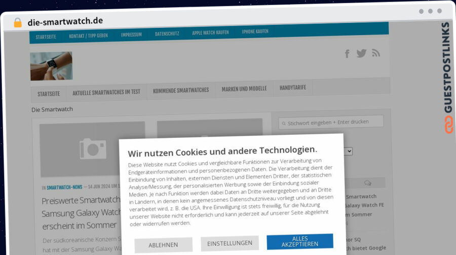 Publish Guest Post on die-smartwatch.de