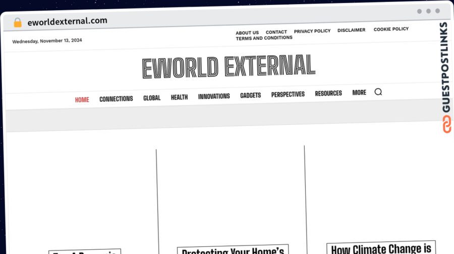 Publish Guest Post on eworldexternal.com