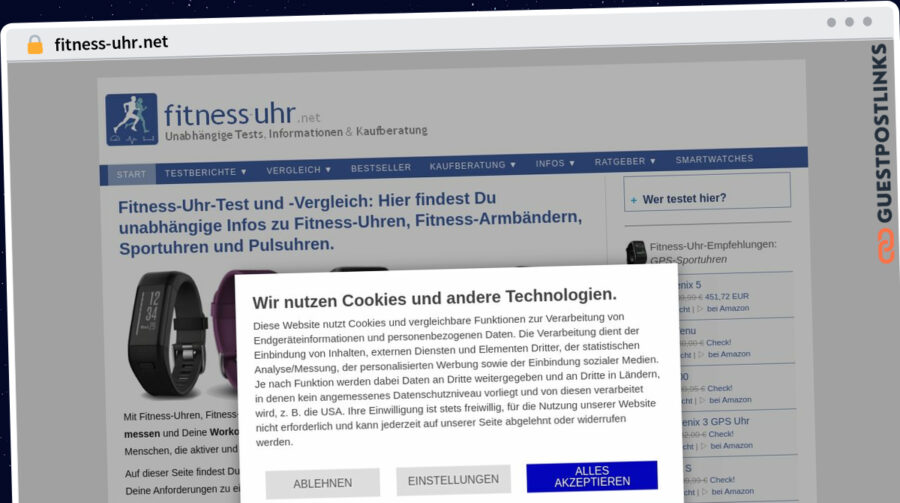 Publish Guest Post on fitness-uhr.net
