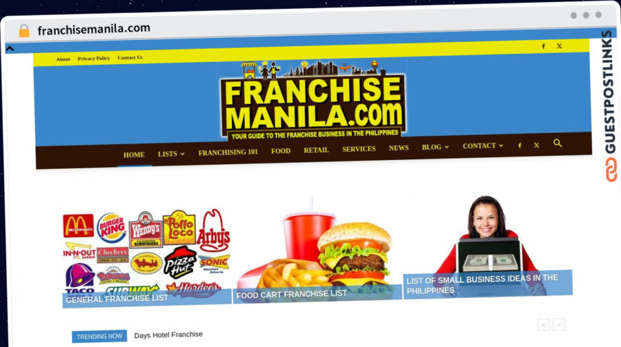 Publish Guest Post on franchisemanila.com