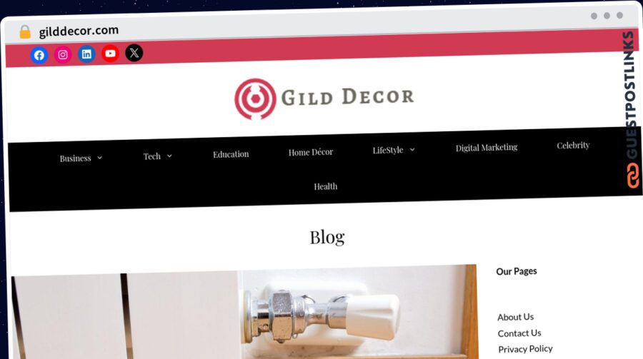 Publish Guest Post on gilddecor.com