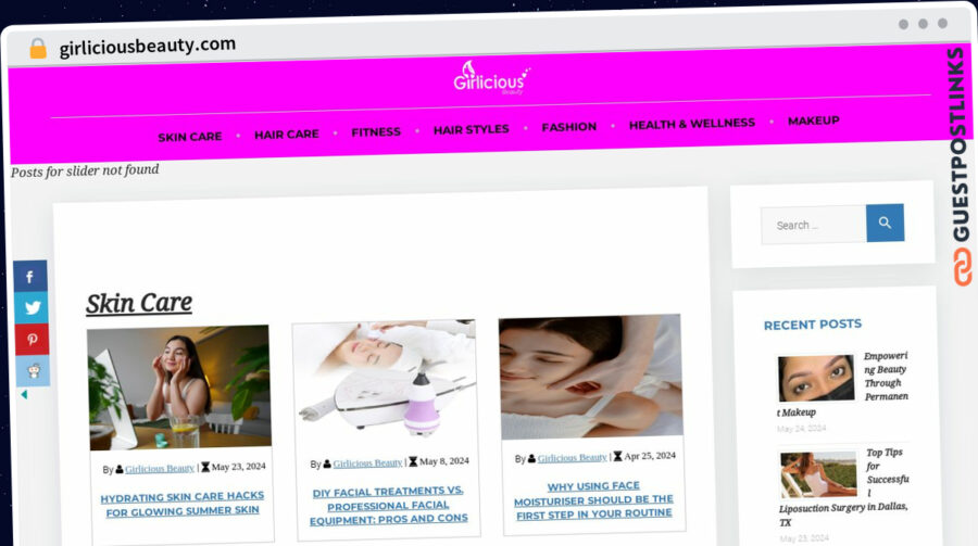 Publish Guest Post on girliciousbeauty.com