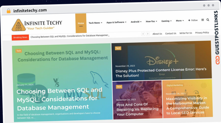 Publish Guest Post on infinitetechy.com