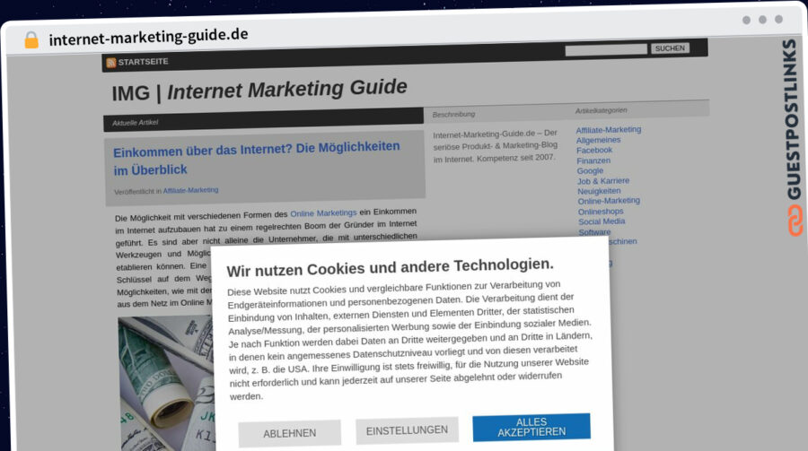 Publish Guest Post on internet-marketing-guide.de
