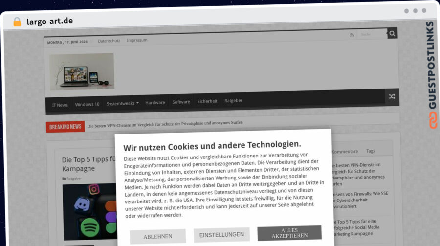 Publish Guest Post on largo-art.de