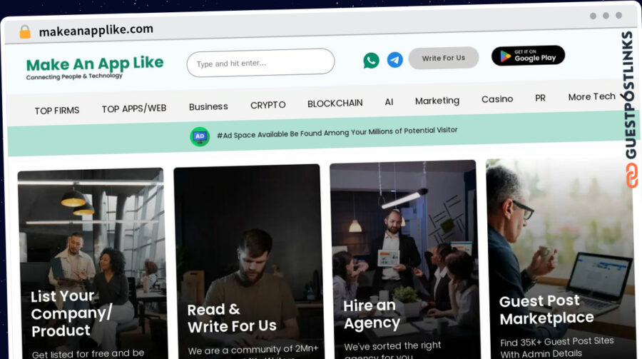 Publish Guest Post on makeanapplike.com