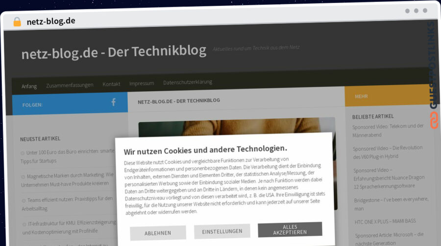 Publish Guest Post on netz-blog.de