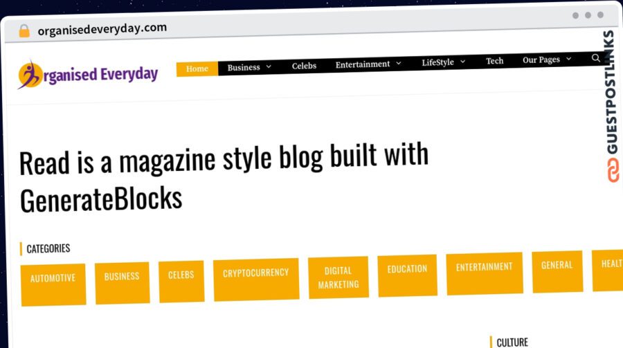 Publish Guest Post on organisedeveryday.com