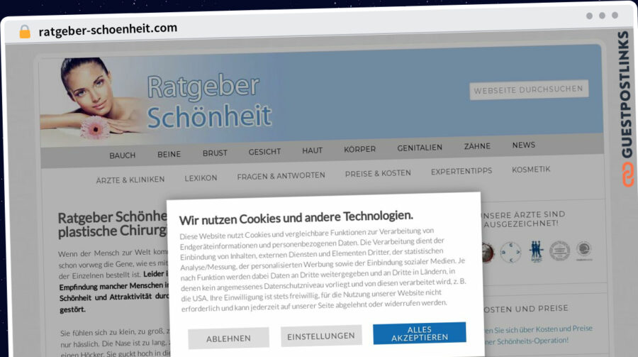 Publish Guest Post on ratgeber-schoenheit.com