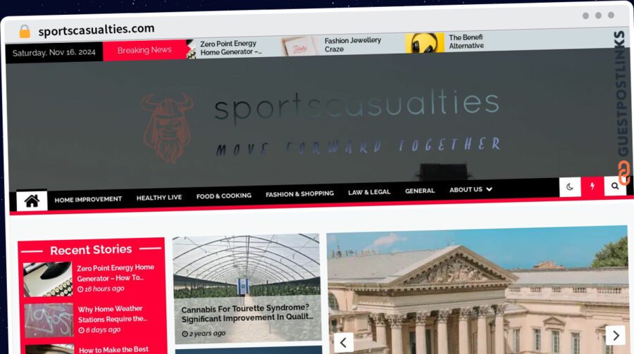 Publish Guest Post on sportscasualties.com