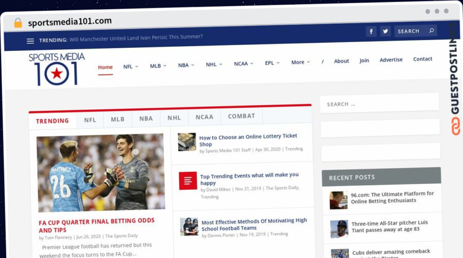 Publish Guest Post on sportsmedia101.com