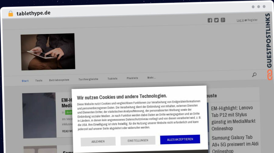 Publish Guest Post on tablethype.de