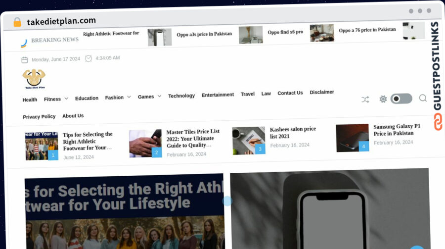 Publish Guest Post on takedietplan.com