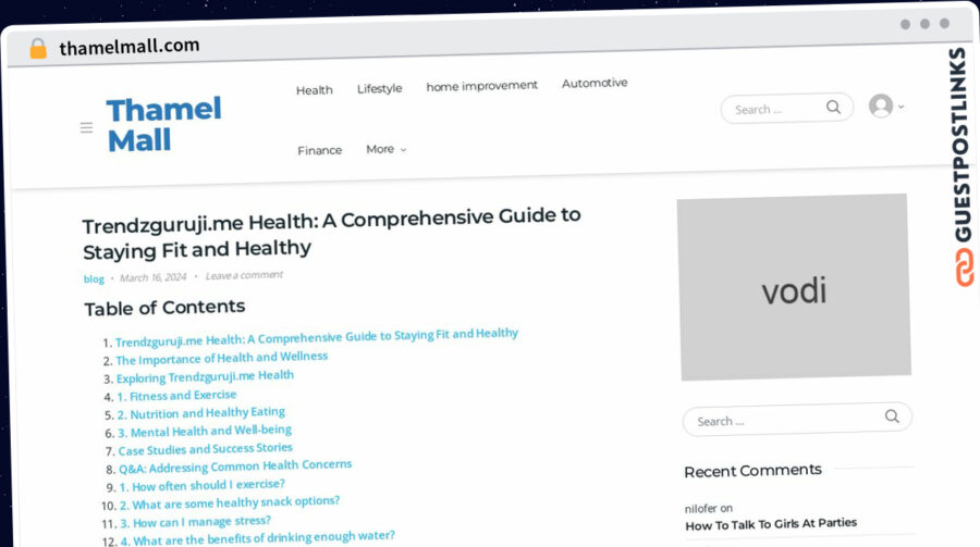 Publish Guest Post on thamelmall.com