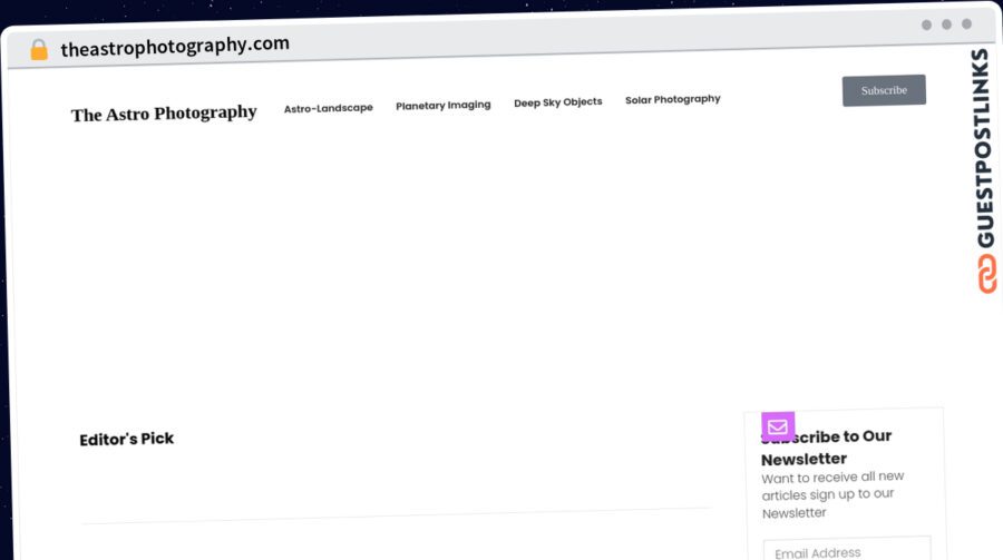 Publish Guest Post on theastrophotography.com