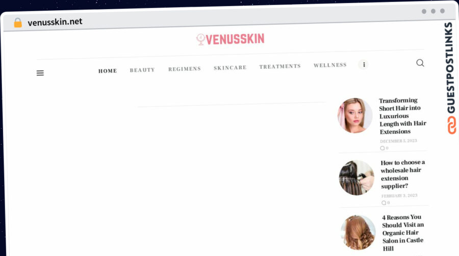 Publish Guest Post on venusskin.net