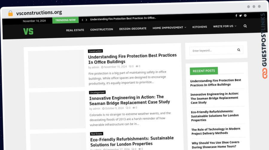 Publish Guest Post on vsconstructions.org