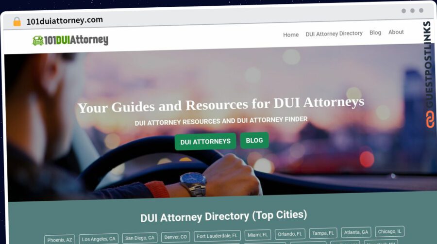 Publish Guest Post on 101duiattorney.com