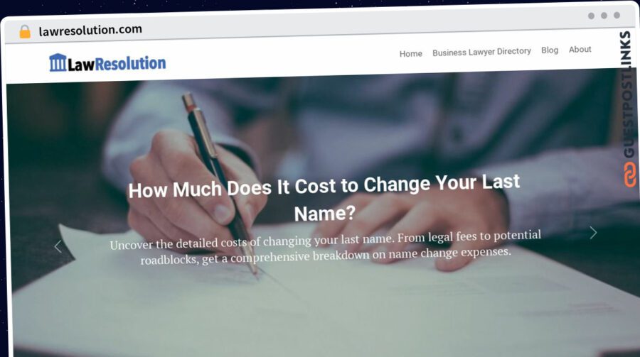 Publish Guest Post on lawresolution.com