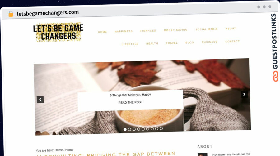 Publish Guest Post on letsbegamechangers.com