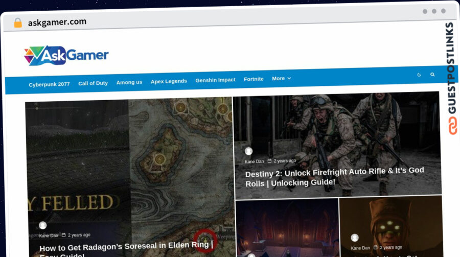Publish Guest Post on askgamer.com