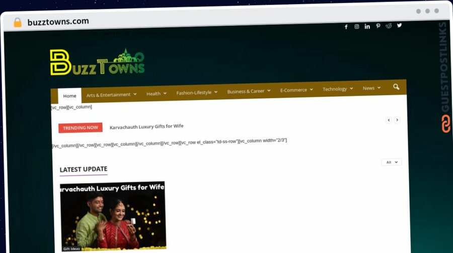 Publish Guest Post on buzztowns.com