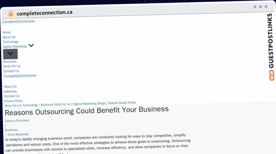 Publish Guest Post on completeconnection.ca