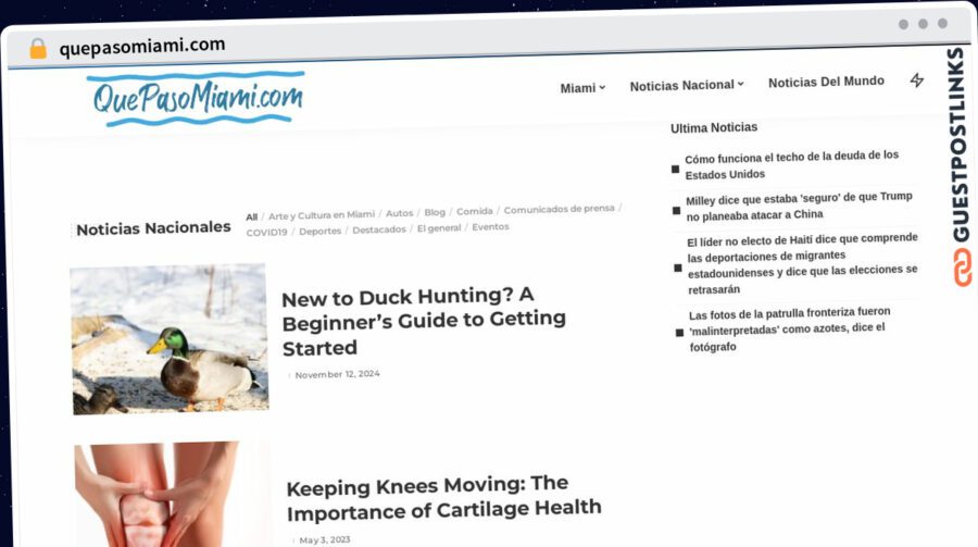 Publish Guest Post on quepasomiami.com