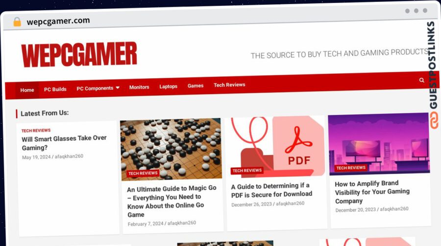 Publish Guest Post on wepcgamer.com