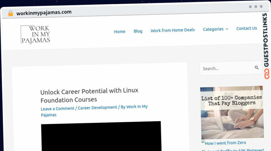Publish Guest Post on workinmypajamas.com