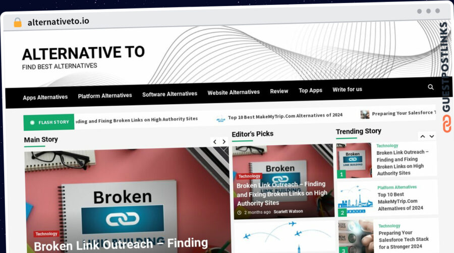 Publish Guest Post on alternativeto.io