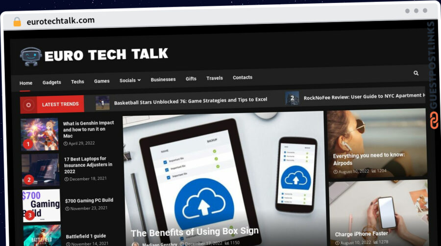 Publish Guest Post on eurotechtalk.com
