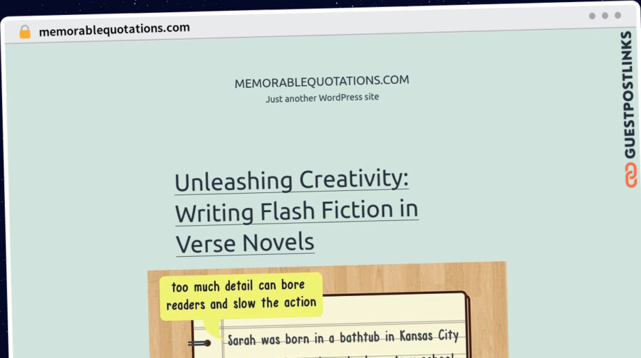Publish Guest Post on memorablequotations.com