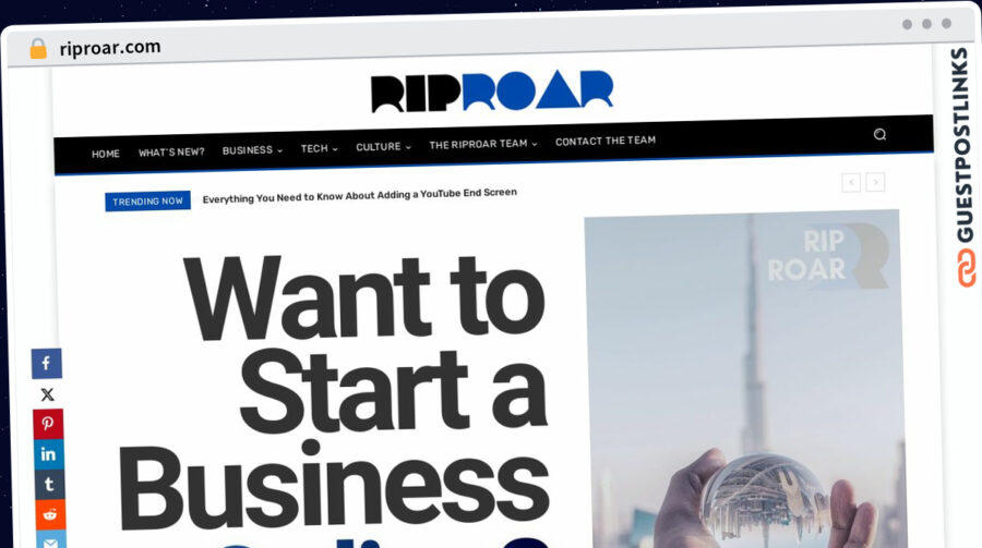 Publish Guest Post on riproar.com