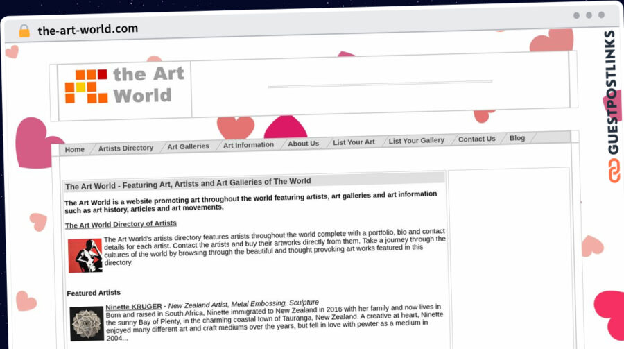 Publish Guest Post on the-art-world.com